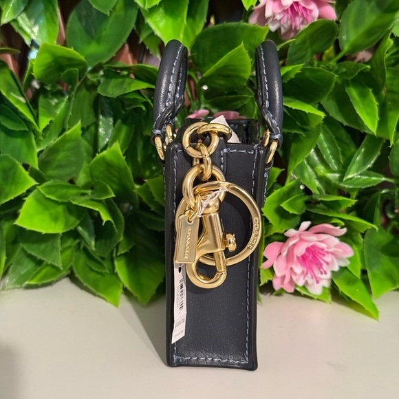 Coach Cherry Print Mini Tote Bag Charm Key Holder - Picture 3 of 6